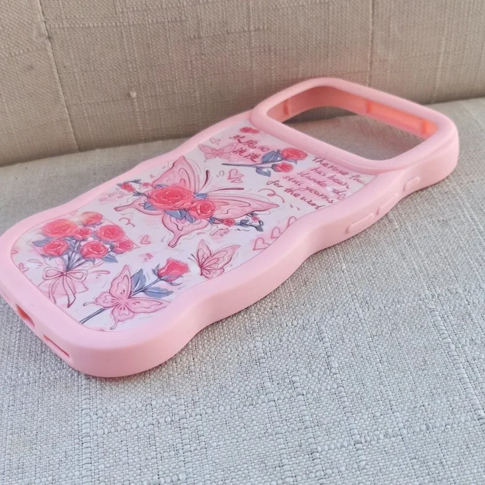 Unbranded Phone Case for 17 Pro Max Pink Rubber Fitted back Case New